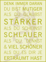 Motivational - Poster - Denk immer daran