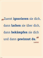 Motivational - Poster - Zuerst ignorieren Sie dich