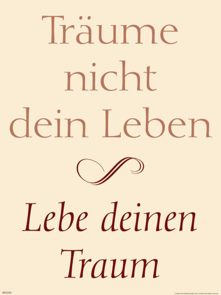 Motivational - Poster - Träume nicht dein Leben