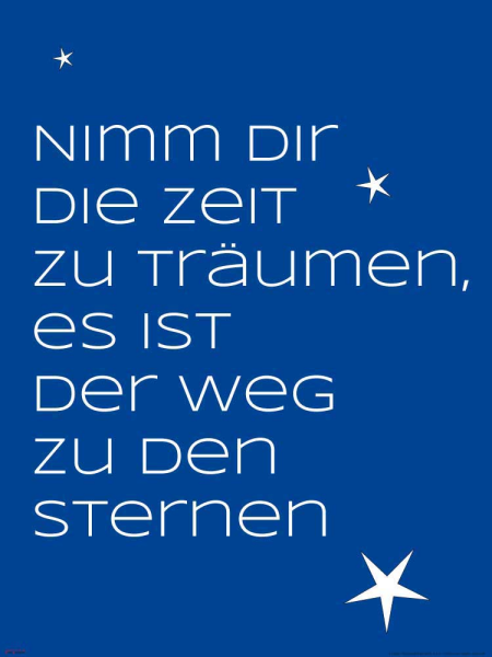 Motivational - Poster - Nimm dir die Zeit zu träumen