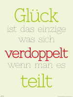 Motivational - Poster - Glück ist das einzige