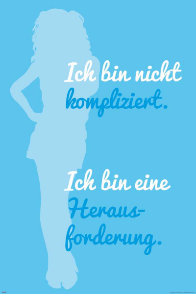 Motivational - Poster - Ich bin nicht kompliziert