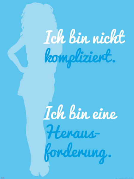 Motivational - Poster - Ich bin nicht kompliziert