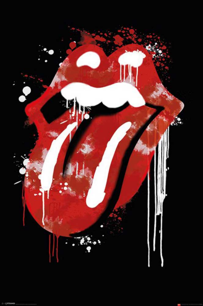 Rolling Stones - Poster - Graffiti Lips