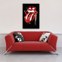 Rolling Stones - Poster - Graffiti Lips
