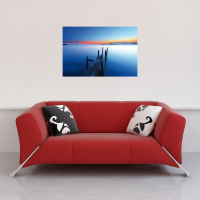 Jetty - Poster - Sunset Calm Waters