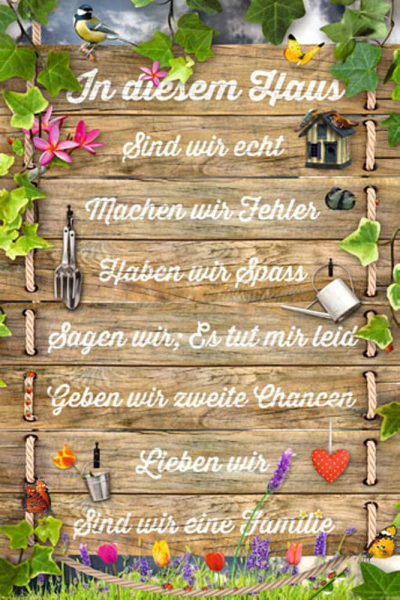 Motivational - Poster - In diesem Haus ..