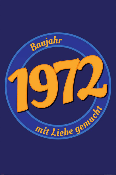 Geburtstagsposter - Poster - 1972 - Mit Liebe