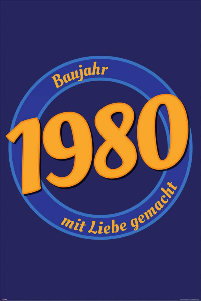 Geburtstagsposter - Poster - 1980 - Mit Liebe