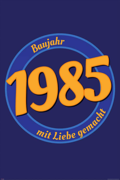 Geburtstagsposter - Poster - 1985 - Mit Liebe
