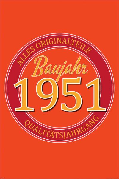 Geburtstagsposter - Poster - 1951 - Originalteile