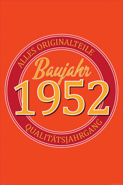 Geburtstagsposter - Poster - 1952 - Originalteile