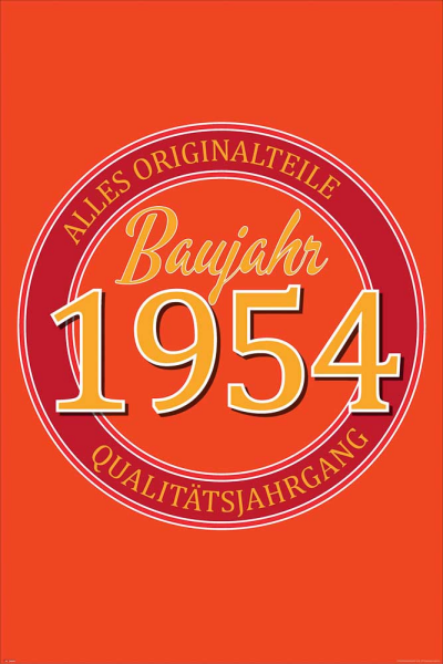 Geburtstagsposter - Poster - 1954 - Originalteile