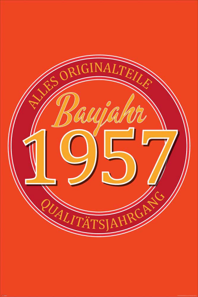 Geburtstagsposter - Poster - 1957 - Originalteile