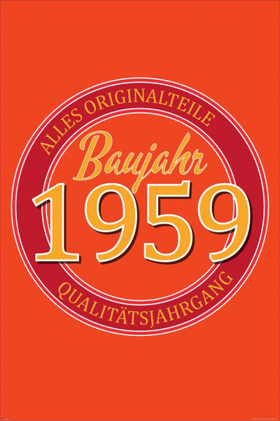 Geburtstagsposter - Poster - 1959 - Originalteile