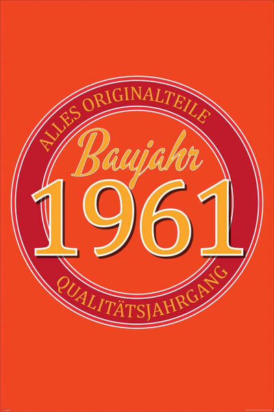 Geburtstagsposter - Poster - 1961 - Originalteile