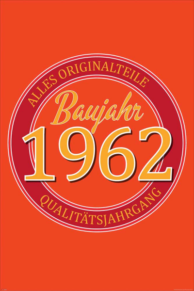 Geburtstagsposter - Poster - 1962 - Originalteile