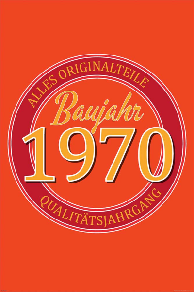 Geburtstagsposter - Poster - 1970 - Originalteile