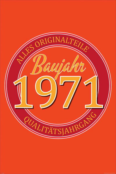 Geburtstagsposter - Poster - 1971 - Originalteile