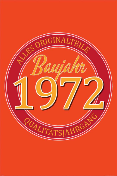 Geburtstagsposter - Poster - 1972 - Originalteile