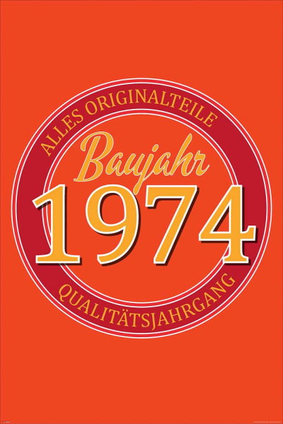 Geburtstagsposter - Poster - 1974 - Originalteile
