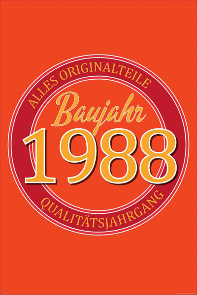 Geburtstagsposter - Poster - 1988 - Originalteile