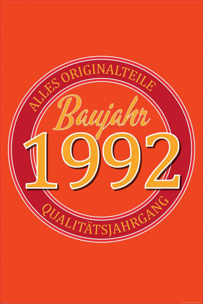Geburtstagsposter - Poster - 1992 - Originalteile
