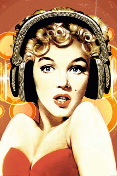 Monroe, Marilyn - Poster - Headphones
