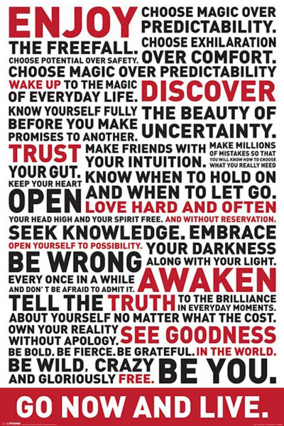 Motivational - Poster - Go now and live