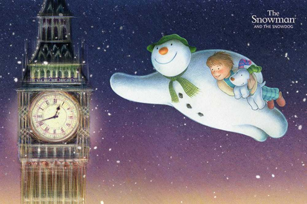 Snowman And The Snowdog, The - Poster - Red Bus and Big Ben