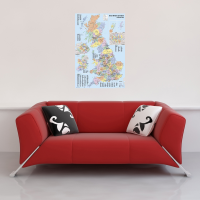 Landkarten  - Poster - United Kingdom Map