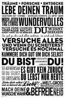 Motivational - Poster - Lebe deinen Traum