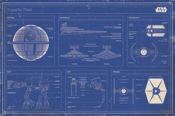Star Wars - Poster - Imperial fleet blueprint