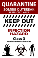 Warning Sign - Poster - Zombie Outbreak