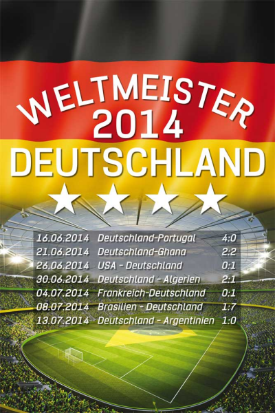 Fußball - Poster - Deutschland Weltmeister 2014
