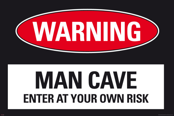 Fun - Poster - Man Cave - Warning