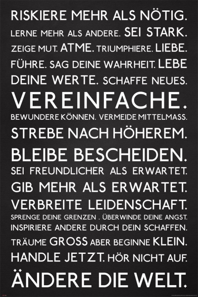Motivational - Poster - Riskiere mehr