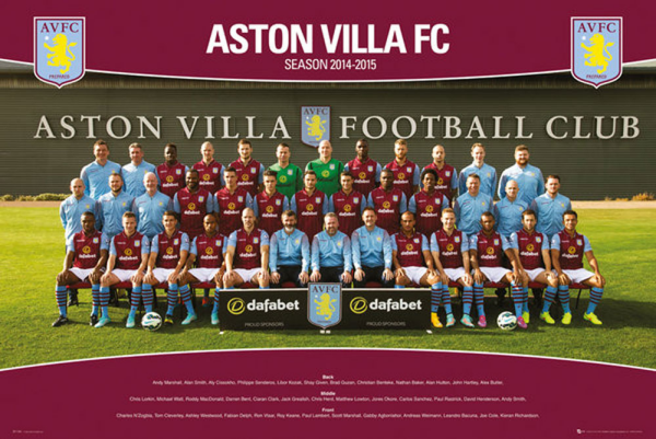 Fußball - Poster - Aston Villa - Team Photo 14/15