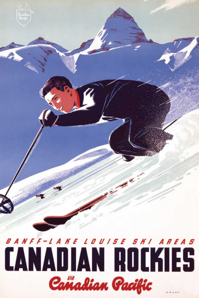 Ski - Poster - Banff-Lake Louise Ski Areas, Canadian Rockies