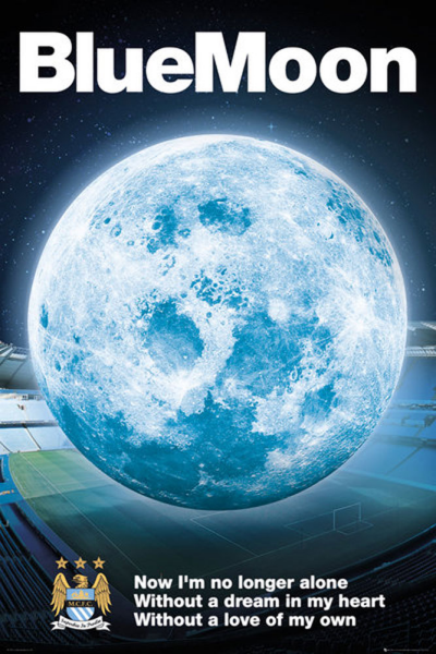 Fußball - Poster - Manchester City - Blue Moon 14/15