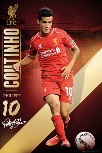 Fußball - Poster - Liverpool - Countinho 14/15