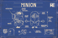 Minions - Poster -  Despicable Me Blue Print