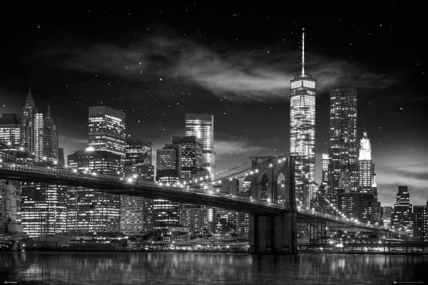 New York - Poster - Freedom Tower B&W