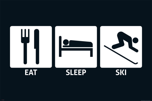 Eat, Sleep - Poster - Ski