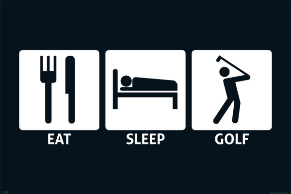 Eat, Sleep - Poster - Golf