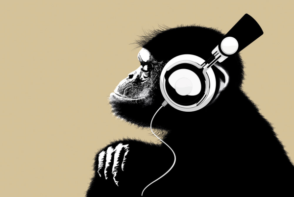 The Chimp - Poster - Bonobo Headphone