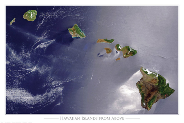Islands - Poster - NASA - Hawaiian Islands