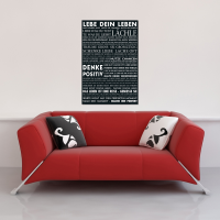 Motivational - Poster - Lebe Dein Leben - schwarz