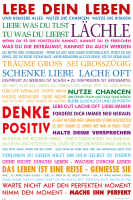 Motivational - Poster - Lebe Dein Leben Bunt