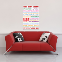 Motivational - Poster - Lebe Dein Leben Bunt